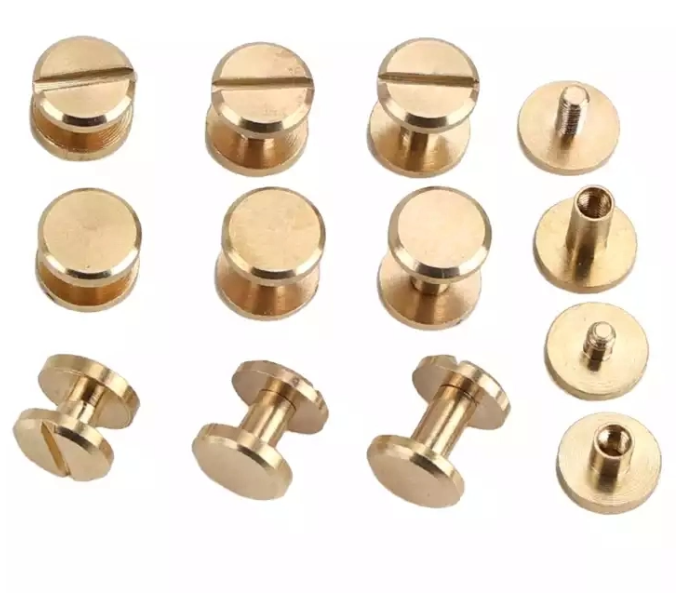 Brass threaded rivet