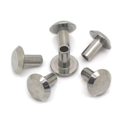 Flat cone semi-hollow rivets